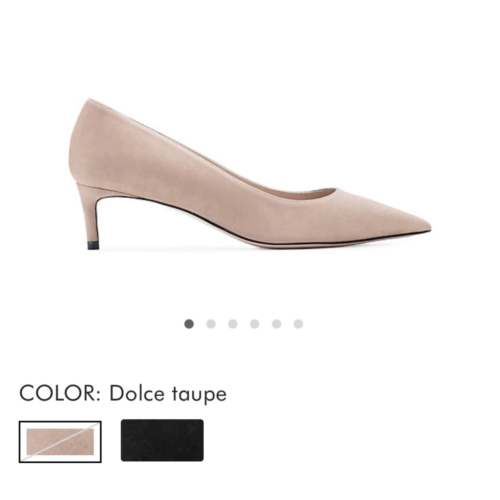 Stuart Weitzman Shoes Leigh 45 Kitten Heel Dolce Suede (Blush) 7.5 NWT